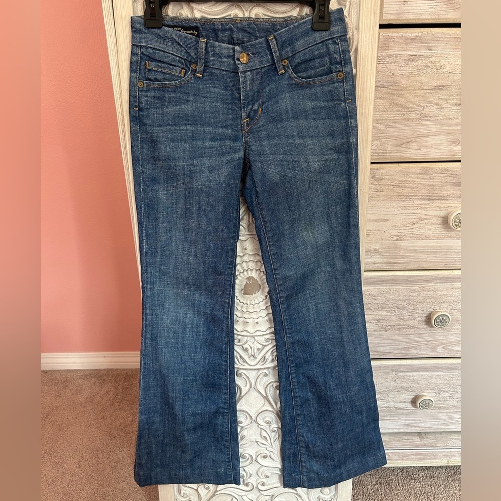 Citizens of Humanity Y2K low rise Faye wide-leg  flare medium wash jeans size 25